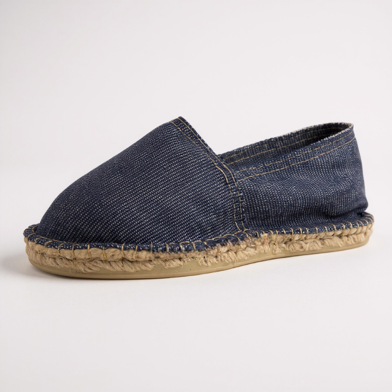 Espadrille Denim — espadrilles bleues artisanale de Mauléon