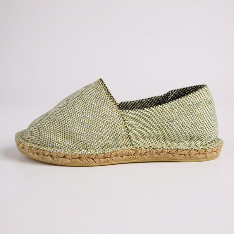 Espadrille Foaki — espadrilles kaki artisanale de Mauléon