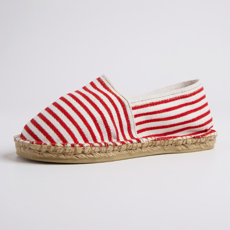 Espadrille Gorri Marraduna — espadrilles rayées artisanale de Mauléon