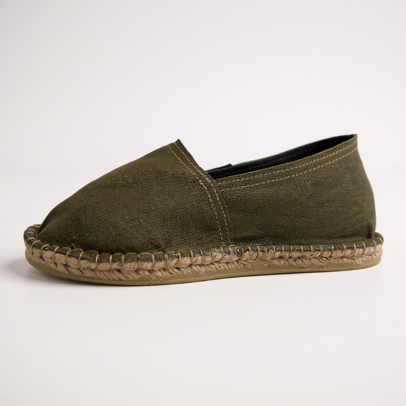 Espadrille Kaki — espadrilles kaki artisanale de Mauléon