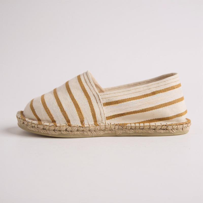 Espadrille Melt Camelo — espadrilles rayées artisanale de Mauléon
