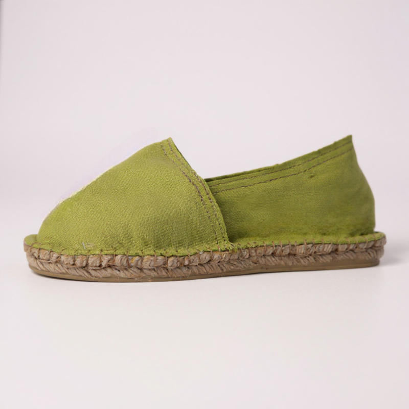 Espadrille Sagara — espadrilles vertes artisanale de Mauléon
