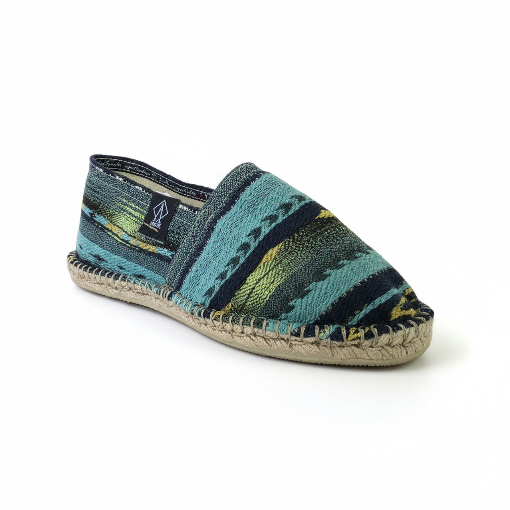 Espadrille Uyuni — espadrilles bleues artisanale de Mauléon